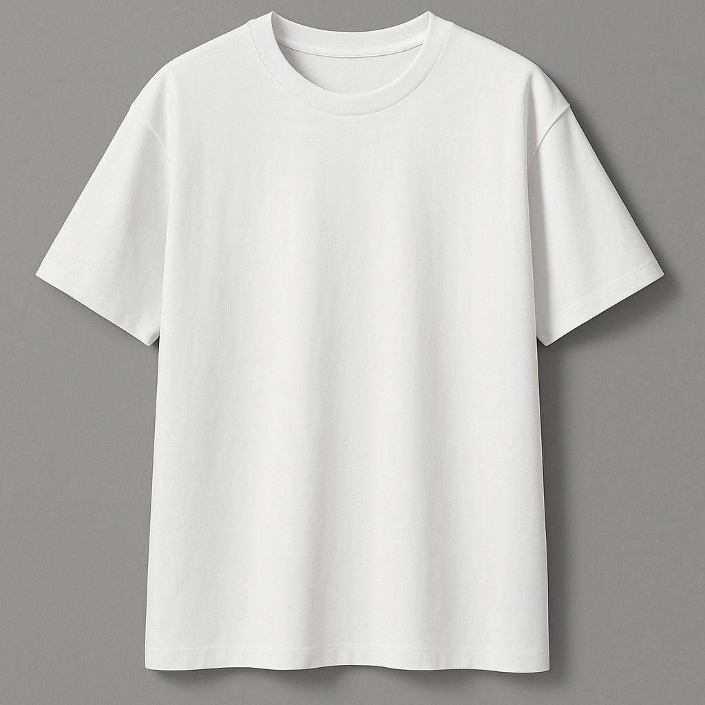 Round Neck White Tshirt